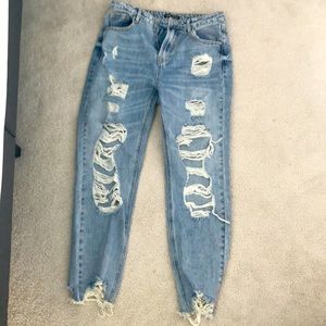 Ripped boyfriend jeans